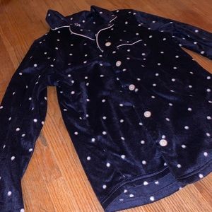 Polka dot pajama shirt